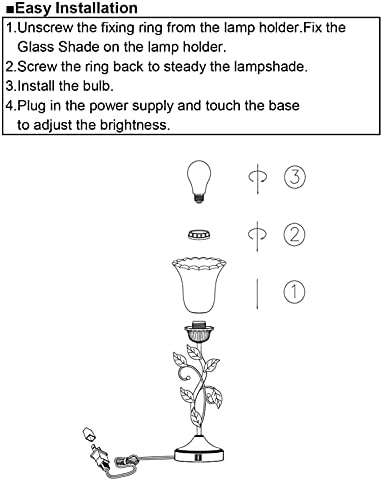 Touch Leaf Bedside Table Lamp with 2 USB Ports Nightstand Lamps - Image 6