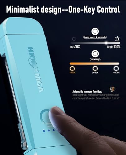 HIONXMGA Book Light,Rechargeable Reading Light for Books in Bed at Night - Image 2