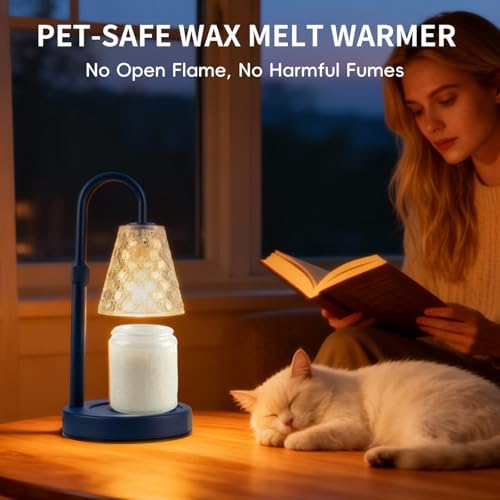 Candle Warmer Lamp with Timer Dimmable, Wax Melt Warmer, Dark Blue - Image 5