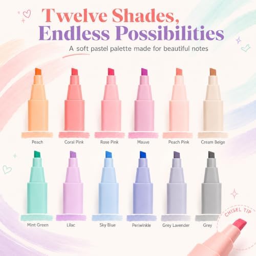 Aesthetic School Bible Highlighter Pen - Writing Correction Set, Pink - Image 6