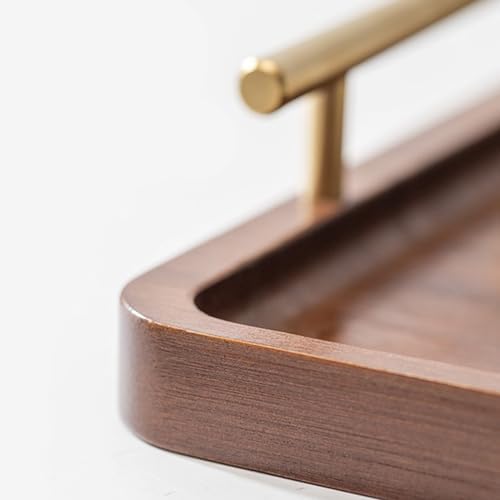 Bamboo Serving Tray with Gold Handles, Large - Image 5