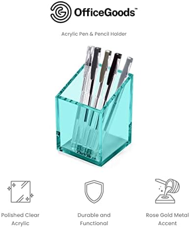 OfficeGoods Acrylic Pen and Pencil Holder, Green - Image 3