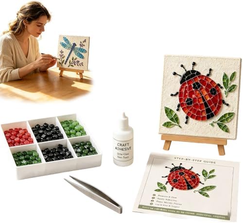 Watering Can Mosaic Art Kit, DIY Garden Craft Set for Adults and Beginners by Unknown