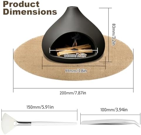 EATAKWARD Ceramic Brown Palo Santo Incense Holder, Mini Chimney Design for Burning Sticks and Sage, Suitable for Meditation and Relaxation Spaces (StyleC) - Image 2