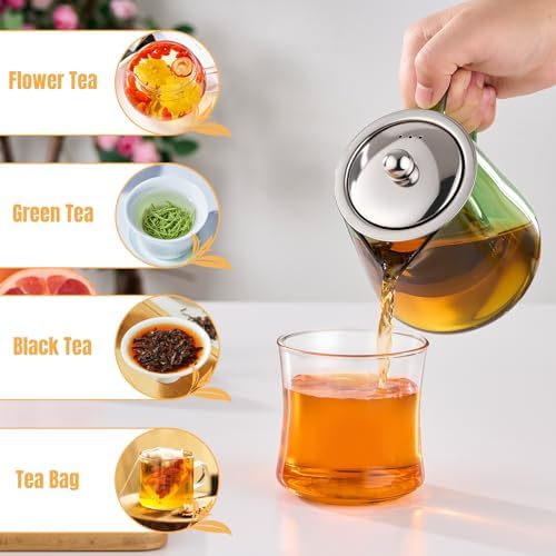 PARACITY Tea Kettle with Infuser, Glass Teapot Stovetop, 18.6 fl oz, 550 ml - Image 7