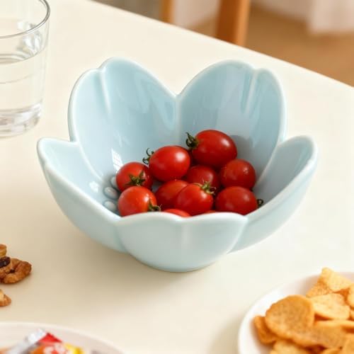 Flower Ring Dish Jewelry Tray, Ceramic Jewelry Dish, Cute Small Trinket Tray, Nightstand Bathroom Decor Ring Holder, Jewlery Plate Bowl for Christmas Friendship Birthday Gifts for Women Mom - Image 3
