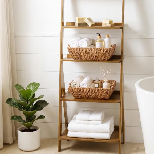 StorageWorks Wicker Storage Baskets, Wicker Baskets for Shelves, Caramel - Image 2