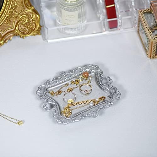 Funly mee Vintage Metal Sliver Jewelry Tray, Ring Holder - Image 3