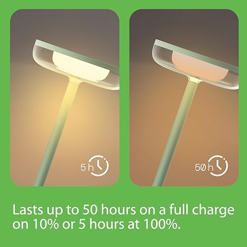 Cocktail Style Solar Table Lamp, USB-C, Dimmable, Green, 1Pk - Image 4