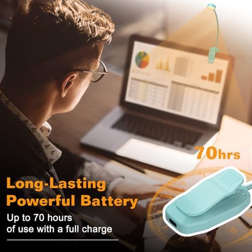 KTEBO 2 Pack Rechargeable Book Light Clip-On Reading Light for Books in Bed - Image 5