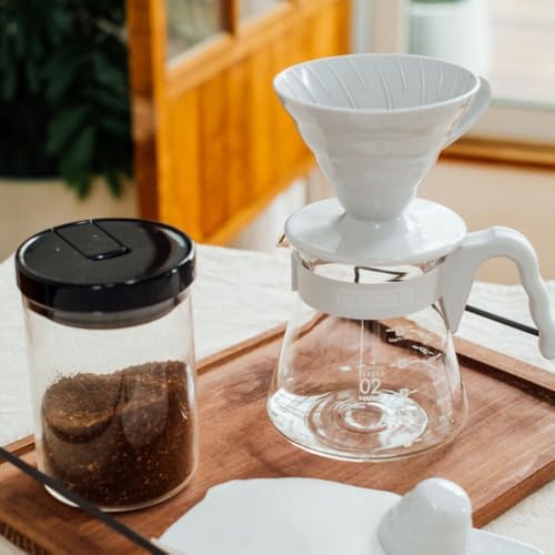 HARIO V60 Pour Over Coffee Starter Set, Size 02, Pale Grey - Image 2