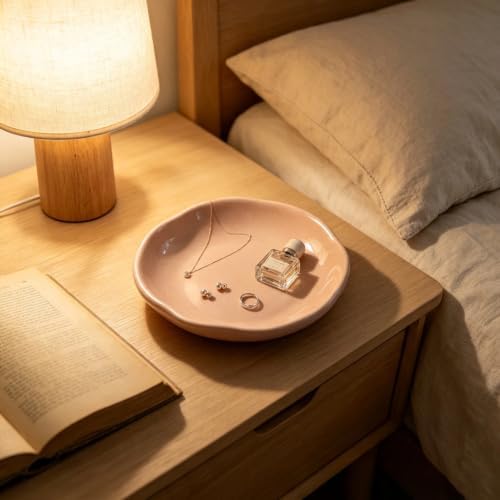 Ceramic Trinket Dish, Irregular Ring Jewelry Tray for Vanity Decor - Image 6