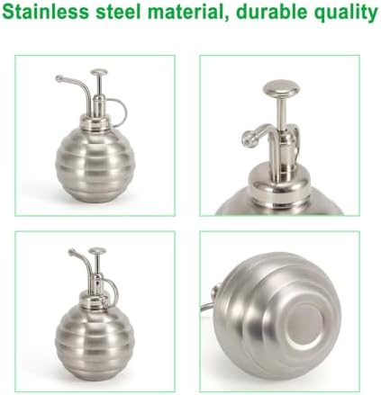 Plant Mister Spray Bottle, 500ml/17oz, Vintage Style Water Sprayer (Silver, 17OZ) - Image 3