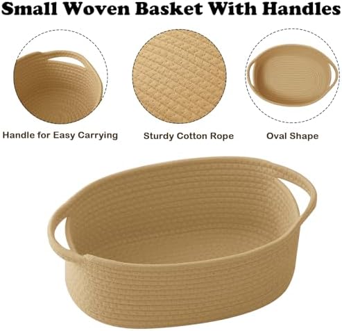 Woven Rope Basket - Baby Gift Basket with Bag & Ribbon - Image 3