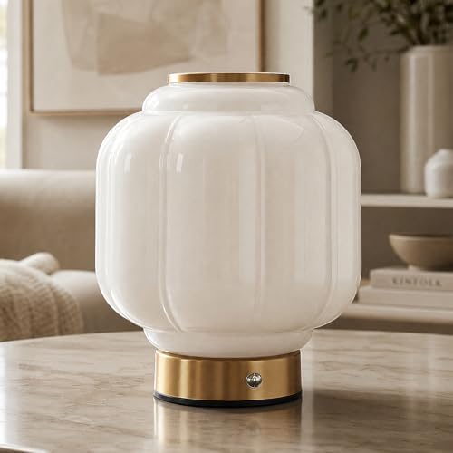 Mushroom Lamp, Cordless Rechargeable Table Lamp for Bedroom & Nightstand, 4W Dimmable Bedside Light, Small Mid Century Modern Desk Lamp for Living Room & Home Decor by Unknown