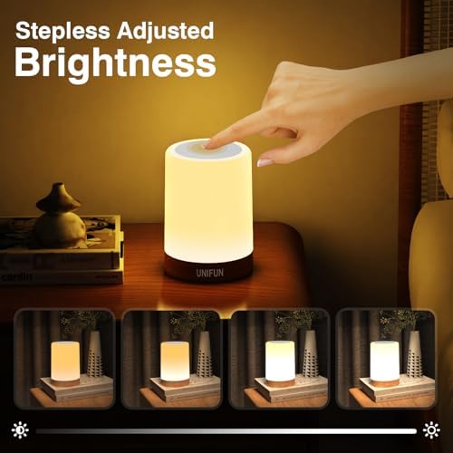 UNIFUN Baby Nursery Night Light Touch RGB Dimmable Bedside Table Lamp - Image 2