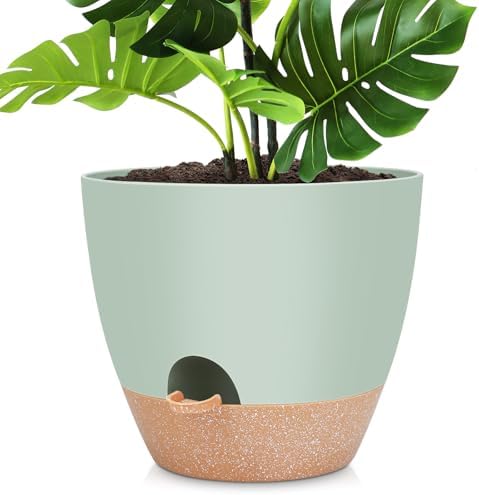 YNNICO 12 inch Large Self Watering Plant Pots for Indoor Outdoor Plants by AFamilyofGardenLovers