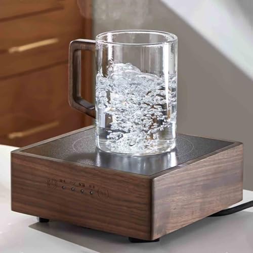 Water Glasses Classic Glass Mugs with Wooden Handle, Clear Borosilicate Drinking Glasses for Tea, Coffee, Milk and Juice for Home Kitchen，Transparent Small - Image 4