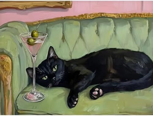 Black Cat Diamond Art Kits for Adults Diamond Painting Kit for Beginner by KICHANG