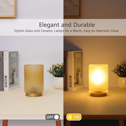 Cordless Table Lamp with Timer, Bedside Lamps with LED Warm Light - Image 3