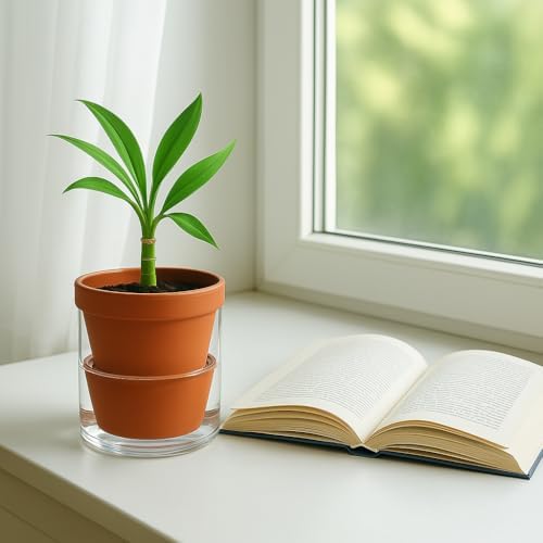 D'vine Dev Self Watering Terracotta Planter Pot, 4 in, 4-Pack, 37-Z-A-1-F - Image 5