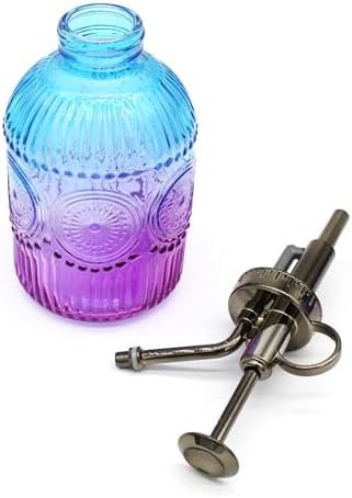 Glass Plant Mister Spray Bottle, 350ML Vintage Plant Spritzer with Top Pump Watering Can for Indoor Outdoor House Plants,Flowers (Blue Purple) - Image 5