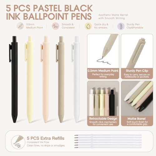51 Pcs Aesthetic Journaling Stationery Set,Beige - Image 5