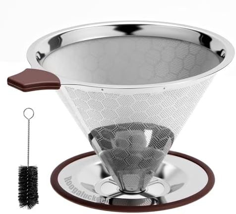 Pour Over Coffee Dripper, Roogaluckeep Stainless Steel Reusable Filter by Unknown