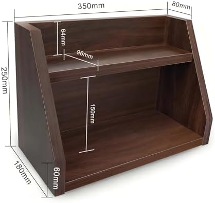 ONCHEER Desktop Organizer Storage Book Shelf, Desk Bookcase File Holder for Home Office Workplace Storage Rack for Small Gadget - Image 3