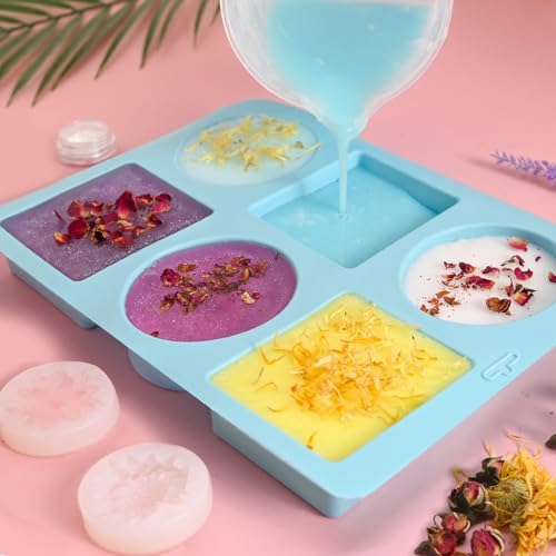 Jcoos DIY Soap Making Kit, Soap Making Kit for Adults Girls, Make Your Own Soap Making Supplies, Shea Butter Glycerin Base, Mold, Dried Flowers, Dye, DIY Scents Crafts, Valentine's Day Gifts - Image 4
