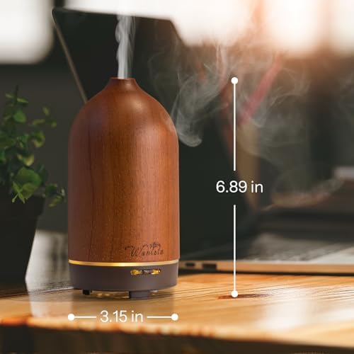 120ml Wood Essential Oil Diffuse - Oil Diffuser for a Pleasant Indoor Atmosphere -Aromatherapy Diffusers for Home or Office - Image 6