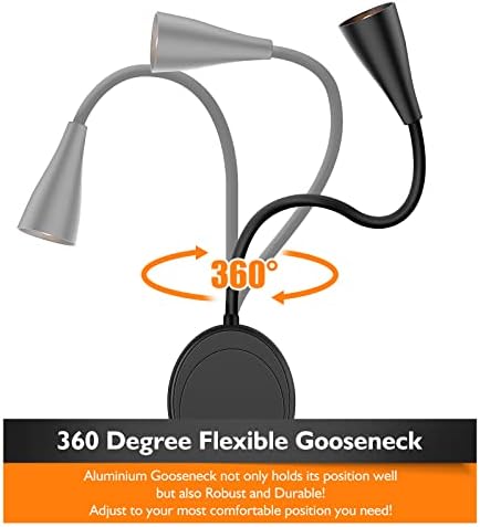 SANKEDOU LED Wall Mount Reading Light, Bedside Reading Lights, 5 Dimmable - Image 6