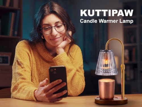 Candle Warmer Lamp with Timer & Dimmer, Adjustable Height Glass Candle Lamp Warmer for Jar Candles, Electric Wax Melt Warmer with 2 Bulbs - Image 2