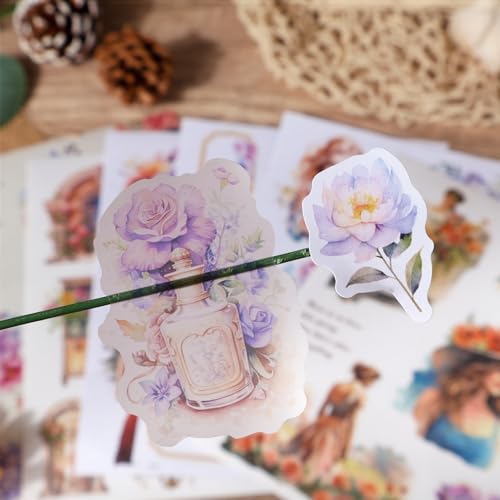Snycler Sticker Book for Journal 20 Sheets Vintage PET Washi Stickers-6 - Image 5