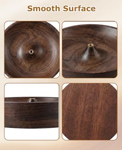 3PCS Incense Holder for Sticks with 3PCS Ash Brush, Wooden Black Walnut Burner Ash Catcher Bowl Tray for Home Décor, Meditation, Yoga, Spa - Image 7