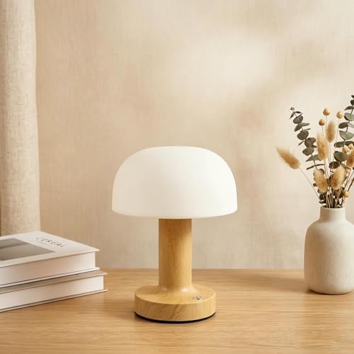 Rechargeable Table Lamp, Round, 2000mAh Cordless Touch Desk Lamp by Unknown