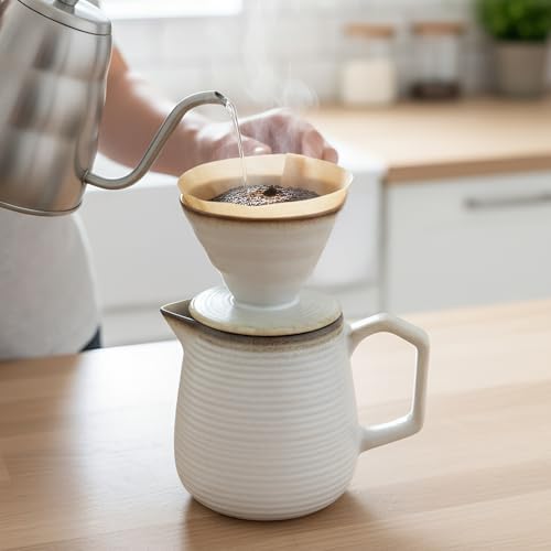 pour over coffee maker - Ceramic Dripper Pot, Heat-Resistant & Easy Clean - Image 4