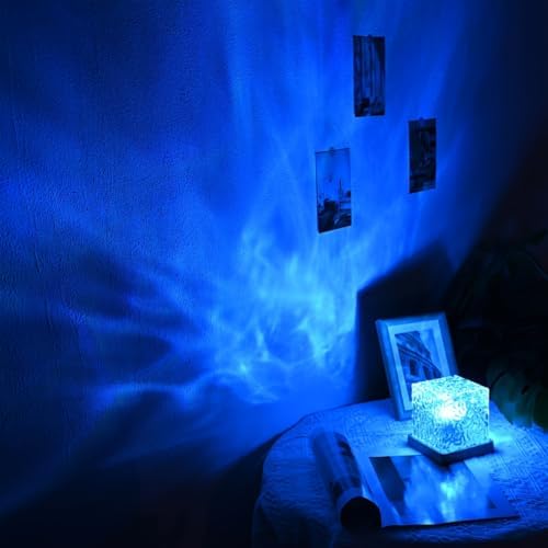 2 Pack Northern Lights Ocean Wave Projector Light, Galaxy Light Projector, 16 Colors Gradual Rotating Flame Water Ripple Ambient Night Light Non-Wood for Bedroom, Room Decor, Kids Room ((Plug-in)) - Image 7