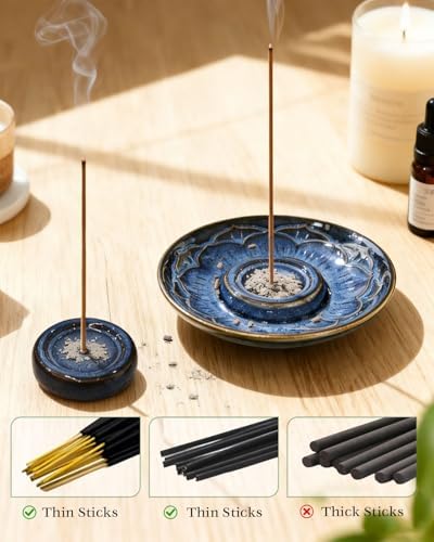 Palo Santo Incense Holder, 3-in-1 Handcrafted Ceramic Sage Burner - Image 5