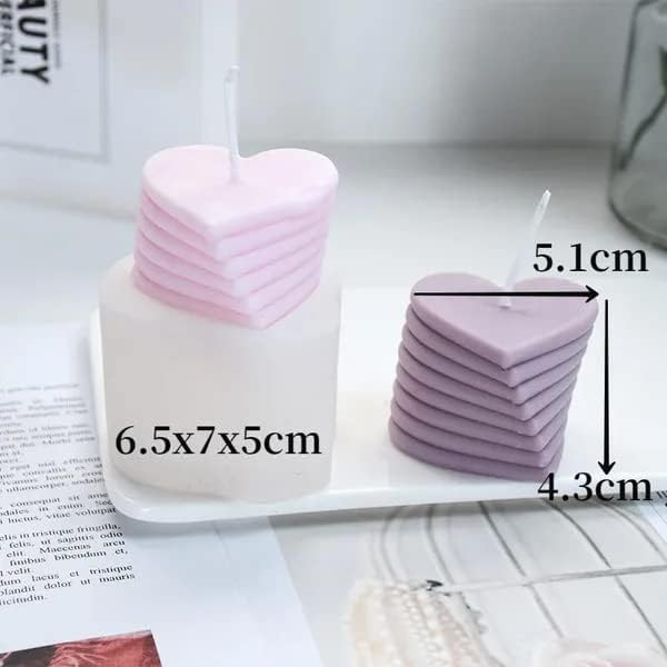 Candle Molds - Silicone Mold for Candles Making, DIY 3D Moulds for Soy Wax, Beeswax, Scented Candle, Valentine's Day Gifts (Rotating Love) - Image 3