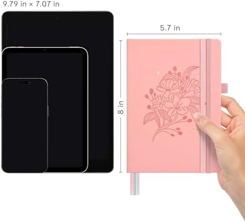 &And Per Se 365 Page Journal – A5 Hardcover Lined Notebook, One Book for the Whole Year, 100gsm Thick Paper, Numbered Pages & 3 Bookmarks, Annual Diary for Daily Writing (Blush) - Image 2