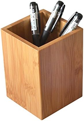Bamboo Wood Desk Pen Pencil Holder Stand Multi Purpose Use Pencil Cup Pot Desk Organizer by YOSCO