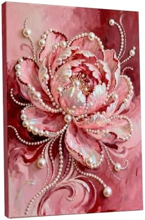 DIY Pearl Painting with Frame, Creative Design, Handmade Stress-Relieving Home Wall Decoration, Includes Frame and Tools-Flowers-2 by Unknown