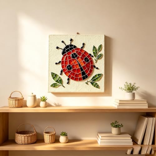 Garden Flowerpot Mosaic Art Kit Floral,Mosaic Art Kits for Adults，Style F - Image 4
