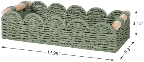 CubesLand Toilet Paper Storage Basket Organizer, Small Wicker Decor Basket - Image 3