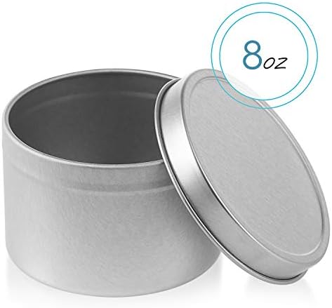 Hearth & Harbor Natural Soy Wax and DIY Candle Making Supplies - 5 Lbs. Soy Candle Wax Flakes, Candle Tin Cans with Lid 12 Pack - 8 oz., 100 Cotton Wicks, and 2 Metal Centering Device - Image 3