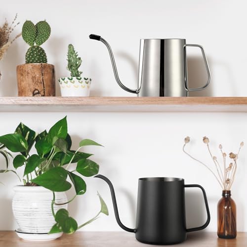 Small Watering Can for Indoor Plants - 20 oz Mini Indoor Watering Can with Long Spout Gooseneck Rust-Proof Stainless Steel Tiny Watering Kettle for Small Plants - Image 6