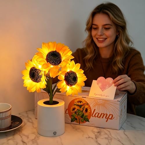 Sunflower Lamp Decor Meaningful Gifts for Women Mom Grandma Her Birthday - Image 4