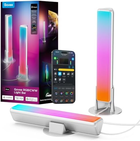 Govee Smart Light Bar, RGBICWW TV Lights for Living Room, Gaming, Silver by Unknown