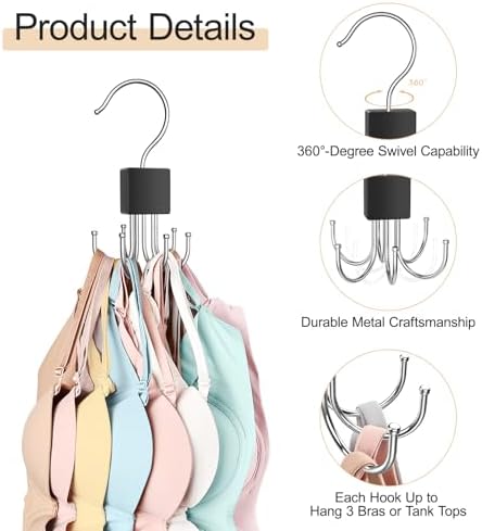 2 Pack Tank Top Hanger, Bra Hanger for Closet Organizer Max 36 Capacity - Image 4